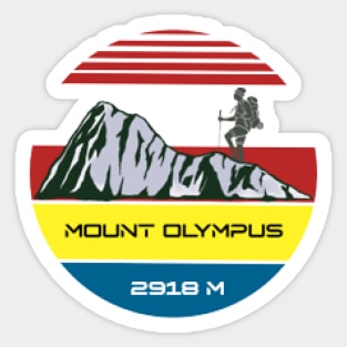 Mount Olympus, 2918m ,Climber Sticker